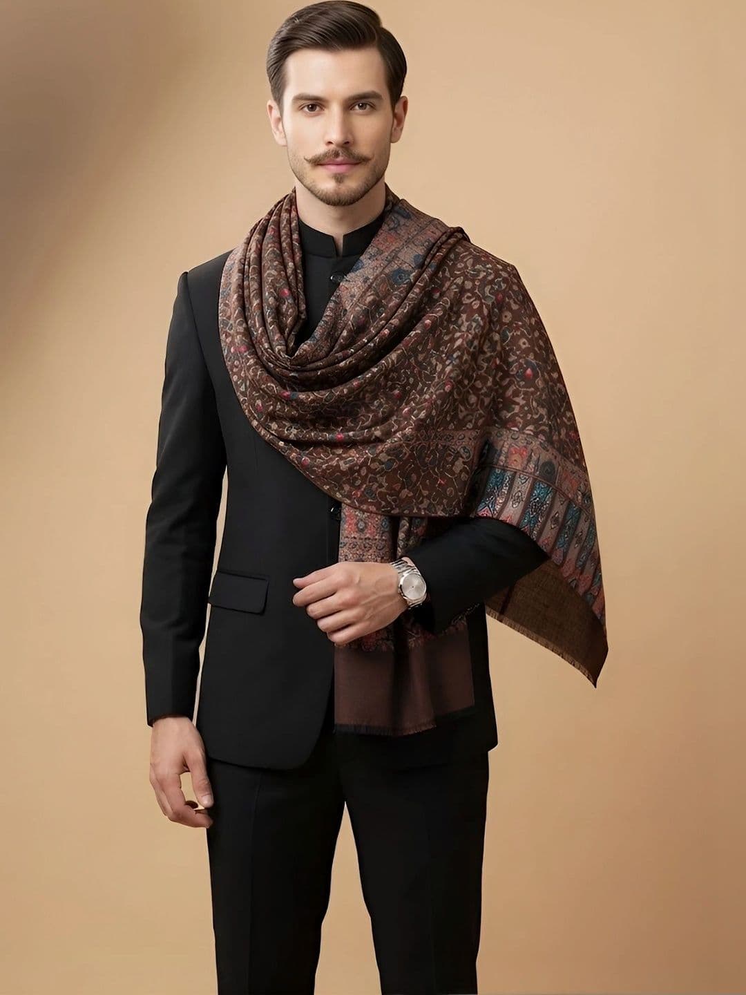 MUFFLY Men Printed Stole thumbnail 4