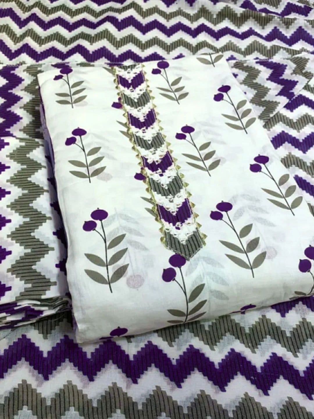 CLEMIRA Printed Pure Cotton Unstitched Dress Material thumbnail 3