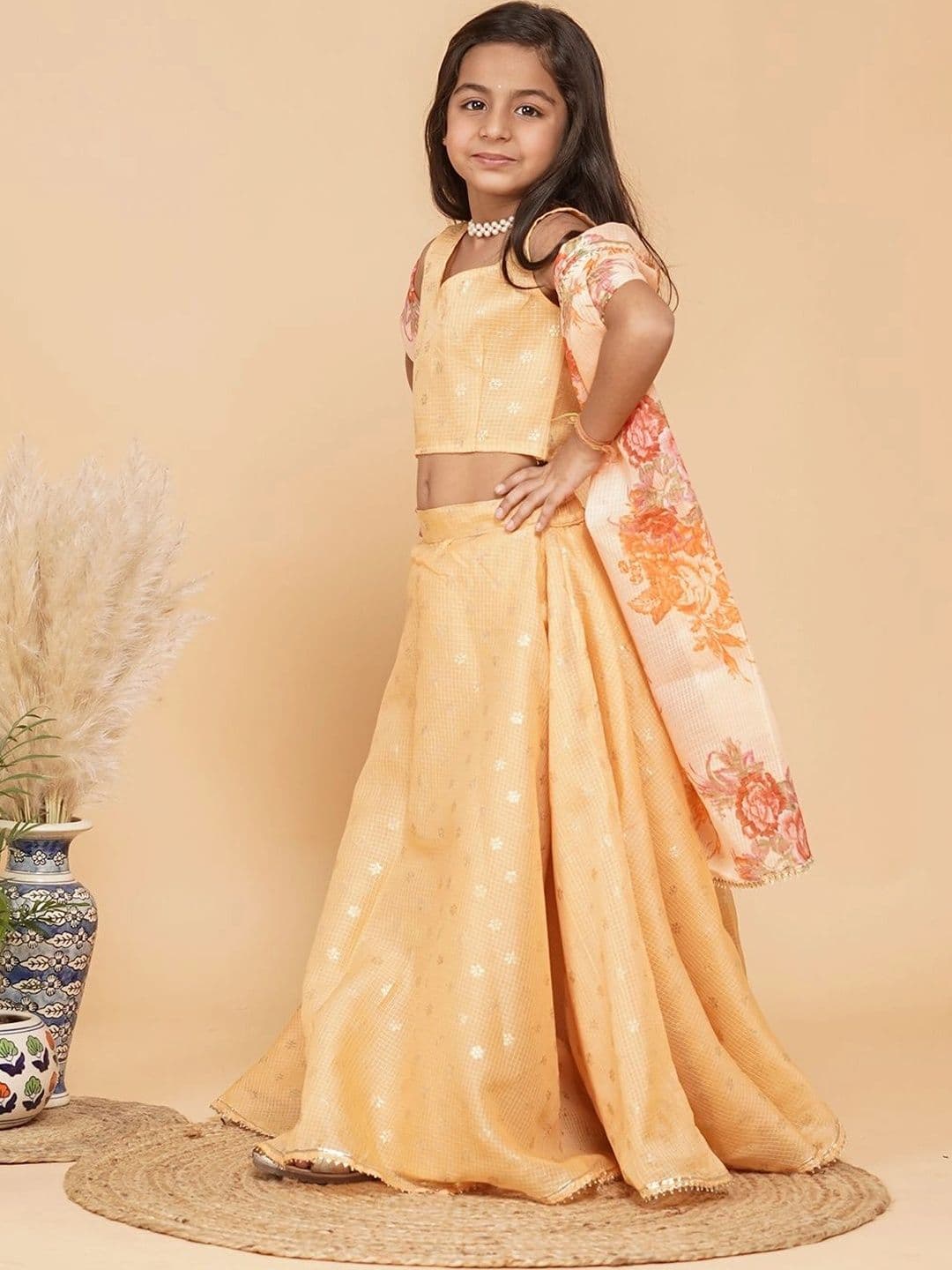 Laad Girls Embellished Sequinned Ready to Wear Lehenga & Blouse With Dupatta thumbnail 2