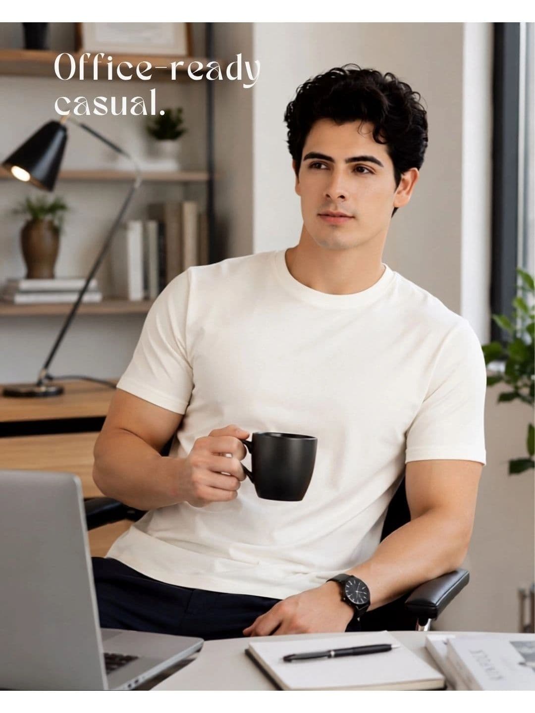 SOULIVELY Men Cotton Stretch T-shirt thumbnail 3