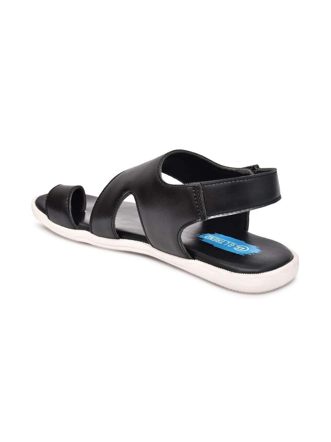 G L Trend Men's Black Casual Comfort Open Toe Slip-On Sandals thumbnail 5