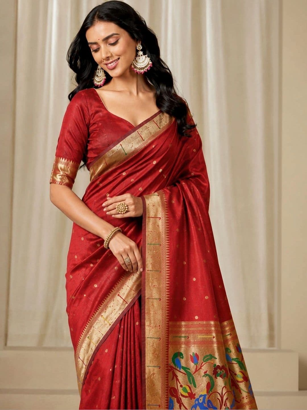 Veera Collection Woven Design Zari Art Silk Designer Banarasi Saree thumbnail 4
