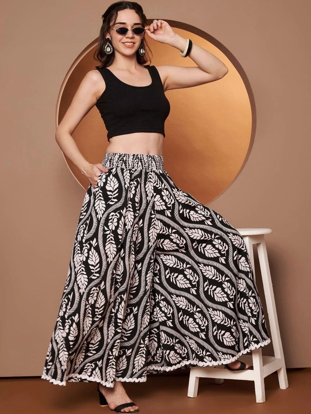 CORSICA Women Floral Printed Ethnic Palazzos thumbnail 4