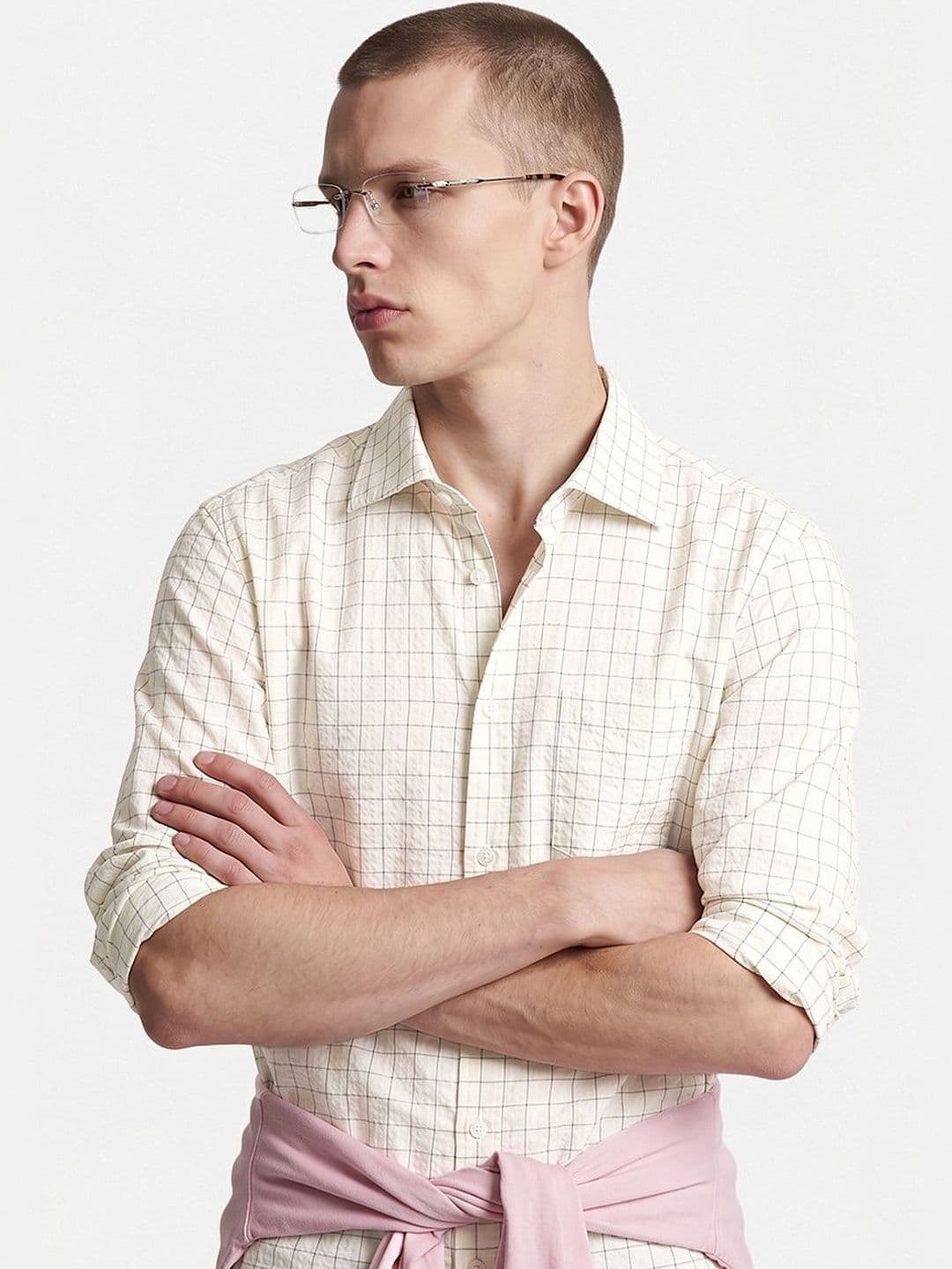 Snitch Men Checked Casual Shirt thumbnail 2