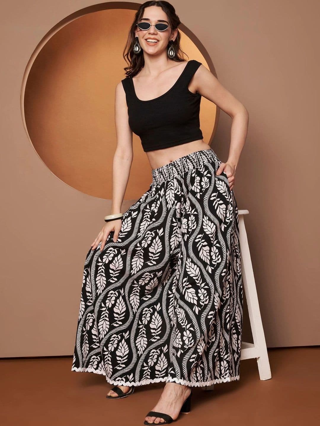 CORSICA Women Floral Printed Ethnic Palazzos thumbnail 5