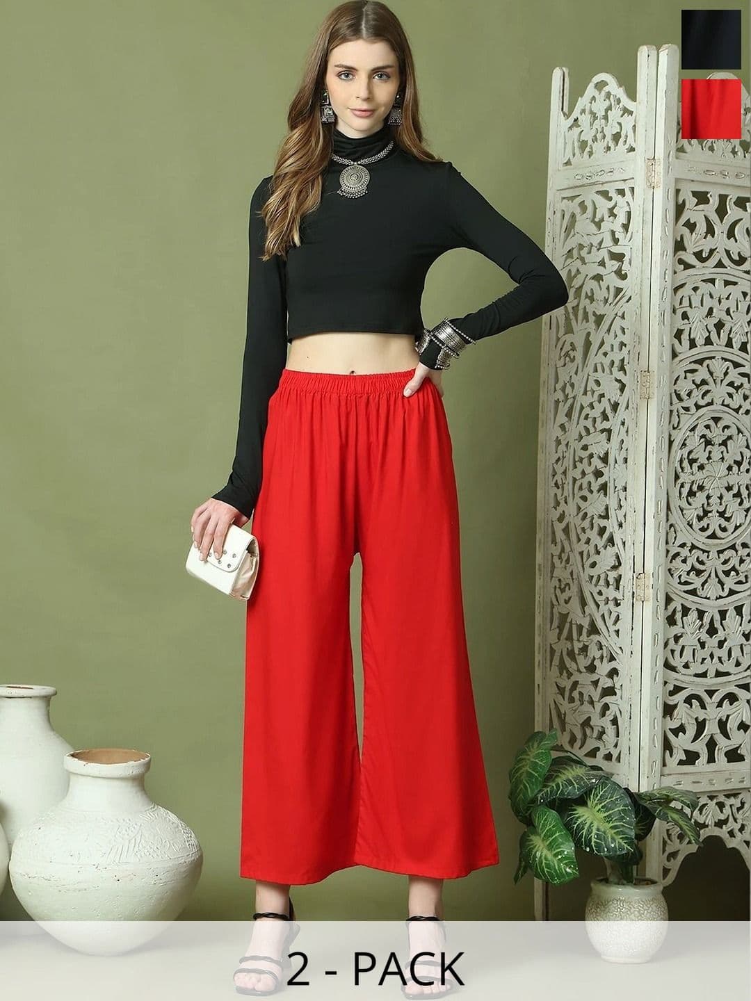 KALINI Women 2 Ethnic Palazzos - view 1
