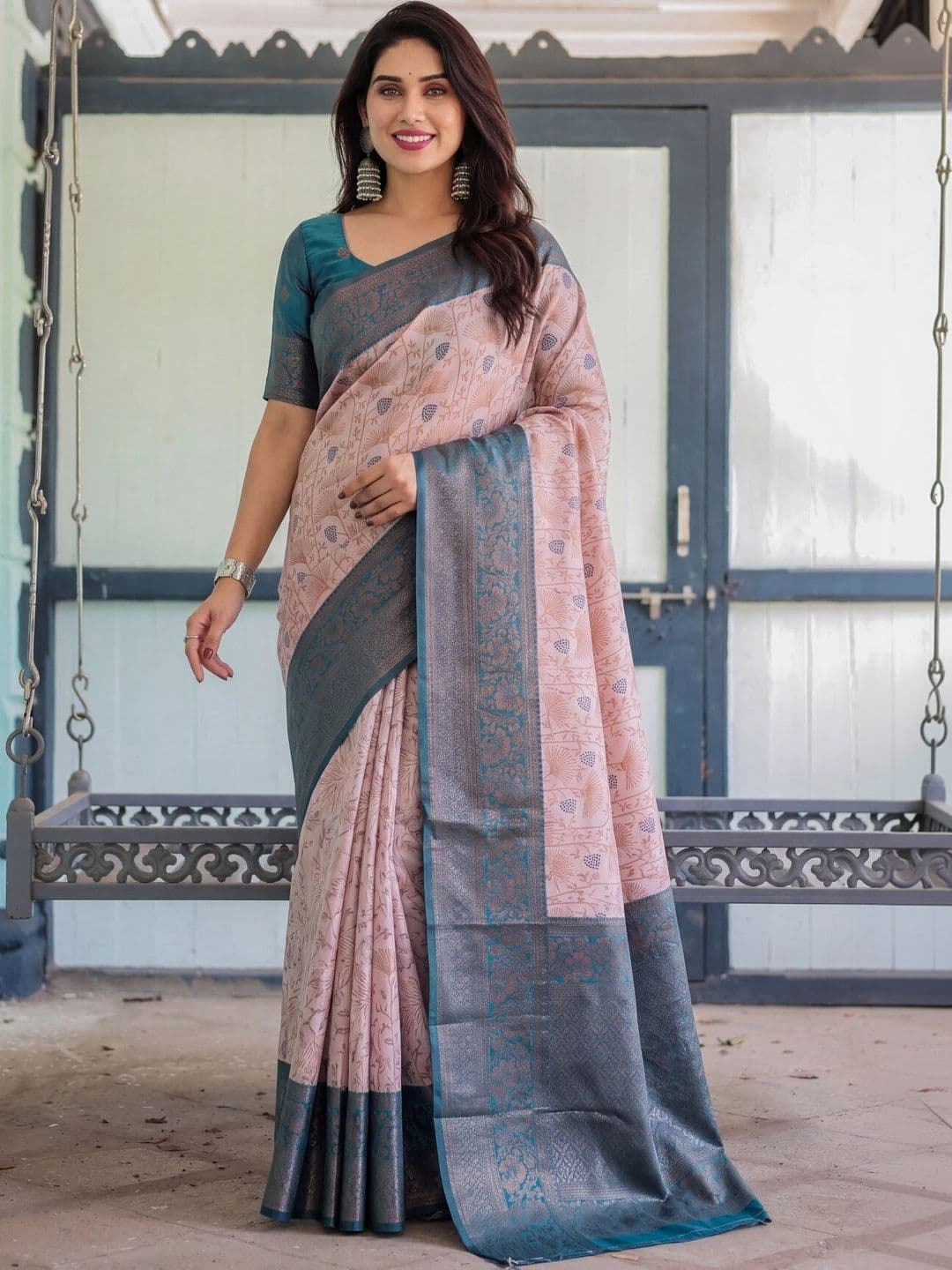 VS MALL Woven Design Zari Banarasi Saree - view 1