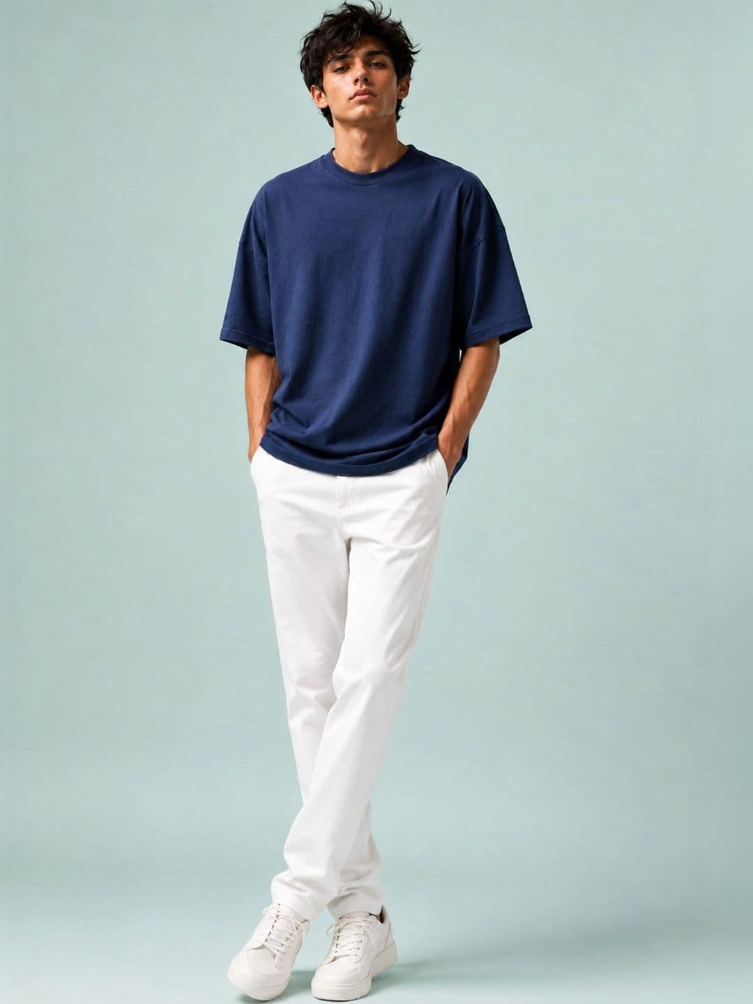 Mast & Harbour Men Oversized T-shirt thumbnail 3