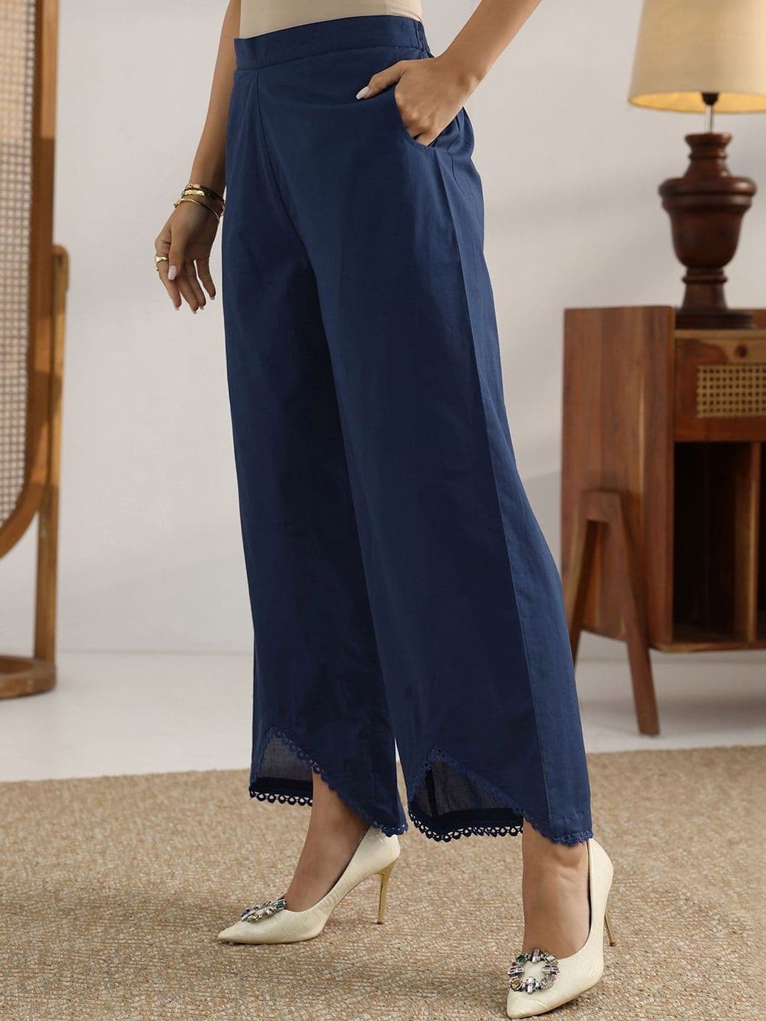 Libas Women Ethnic Motifs Printed Regular Kurta with Palazzos thumbnail 4