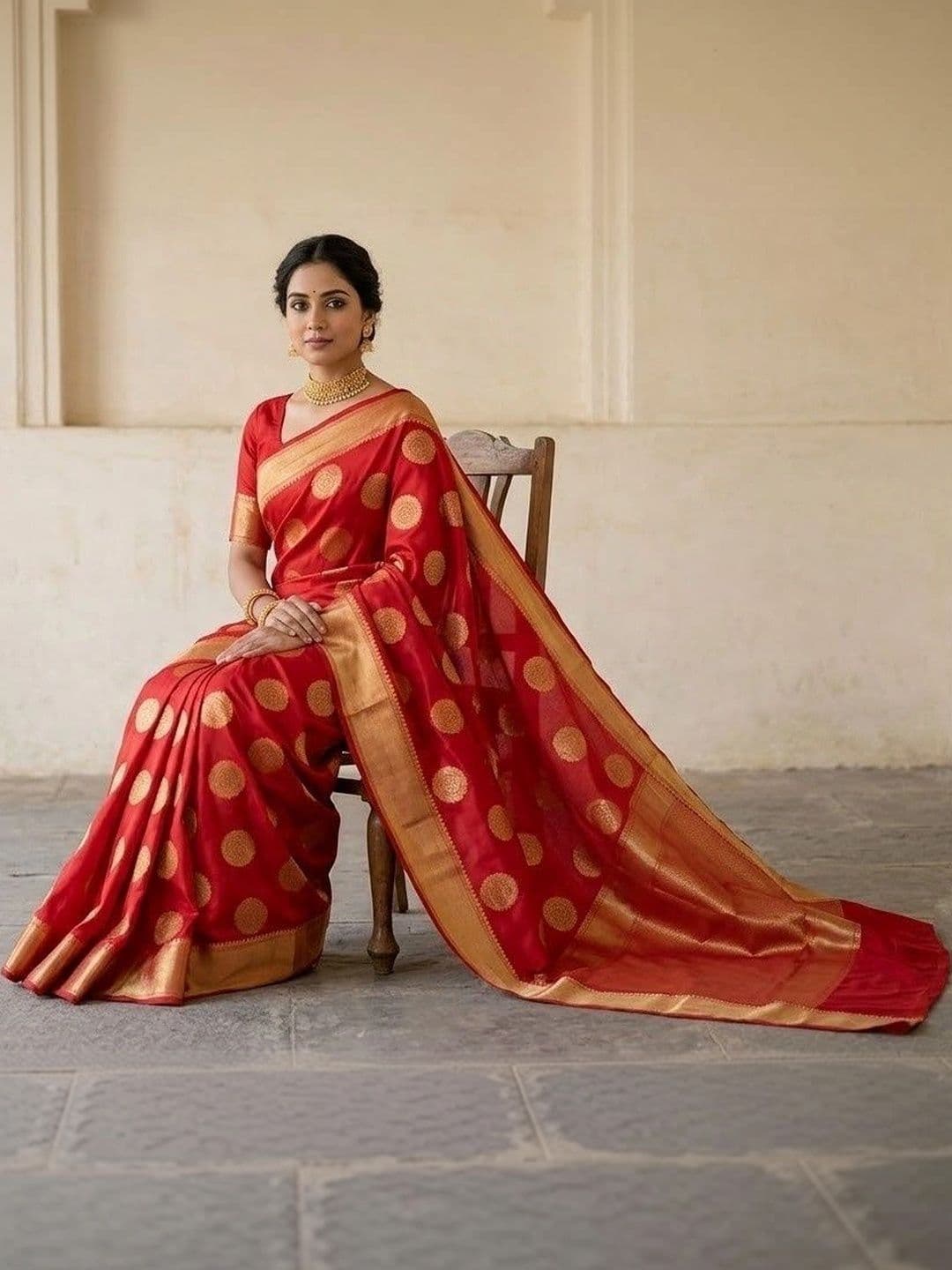 Okom Woven Design Zari Art Silk Banarasi Saree thumbnail 4