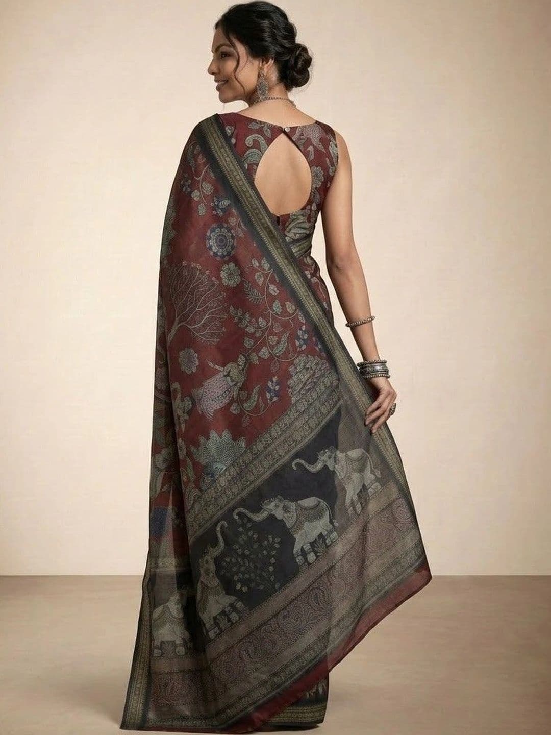Anouk Ethnic Motifs Art Silk Saree thumbnail 7