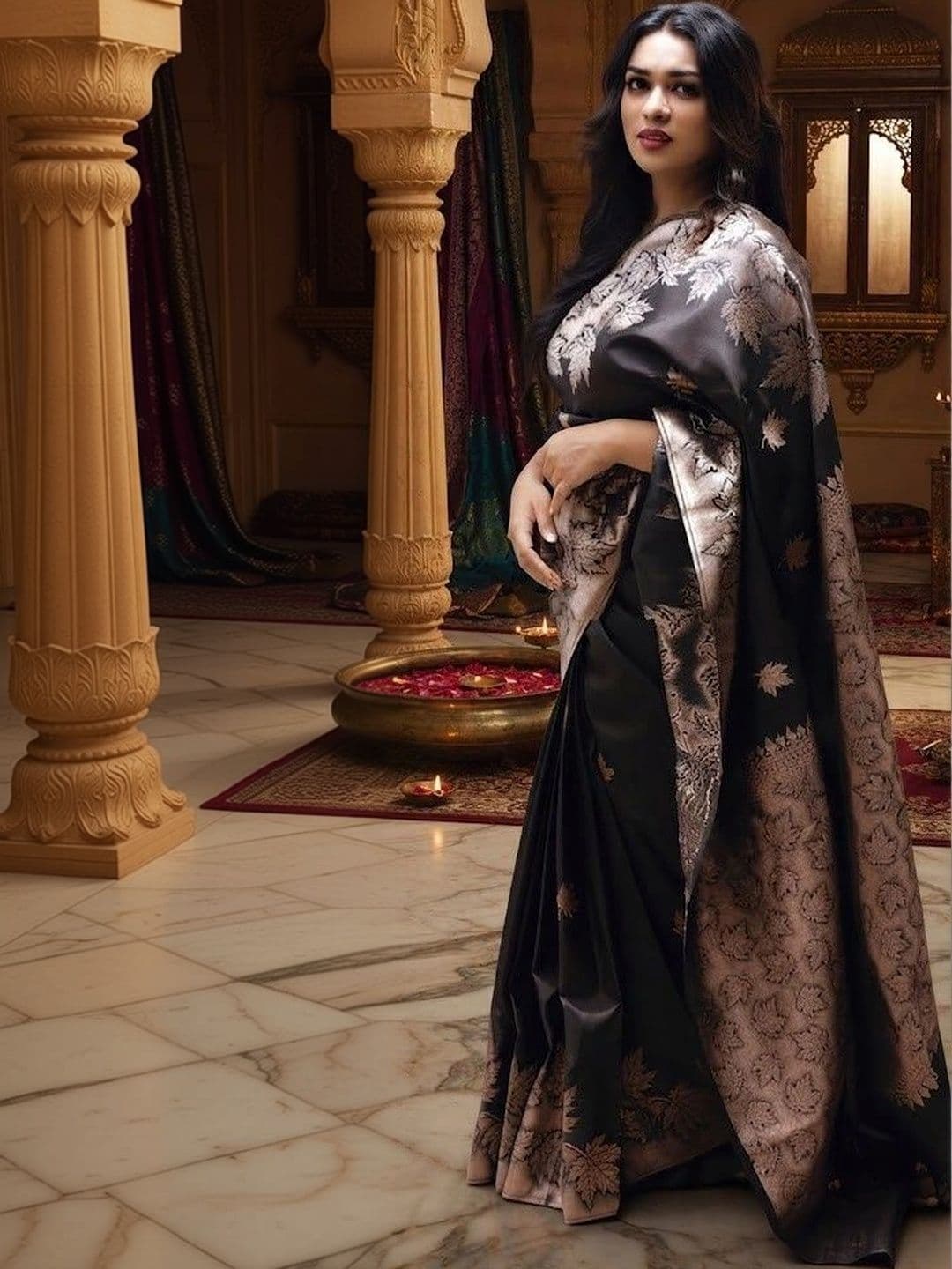 AwadhiCraft Woven Design Zari Art Silk Banarasi Saree thumbnail 5