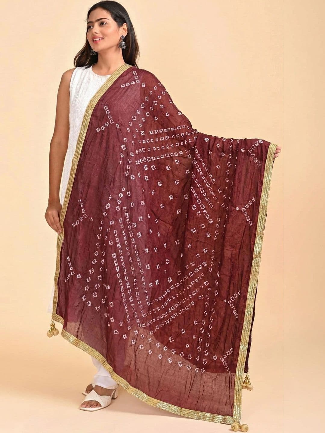 KALINI Dyed Bandhani Dupatta - view 1
