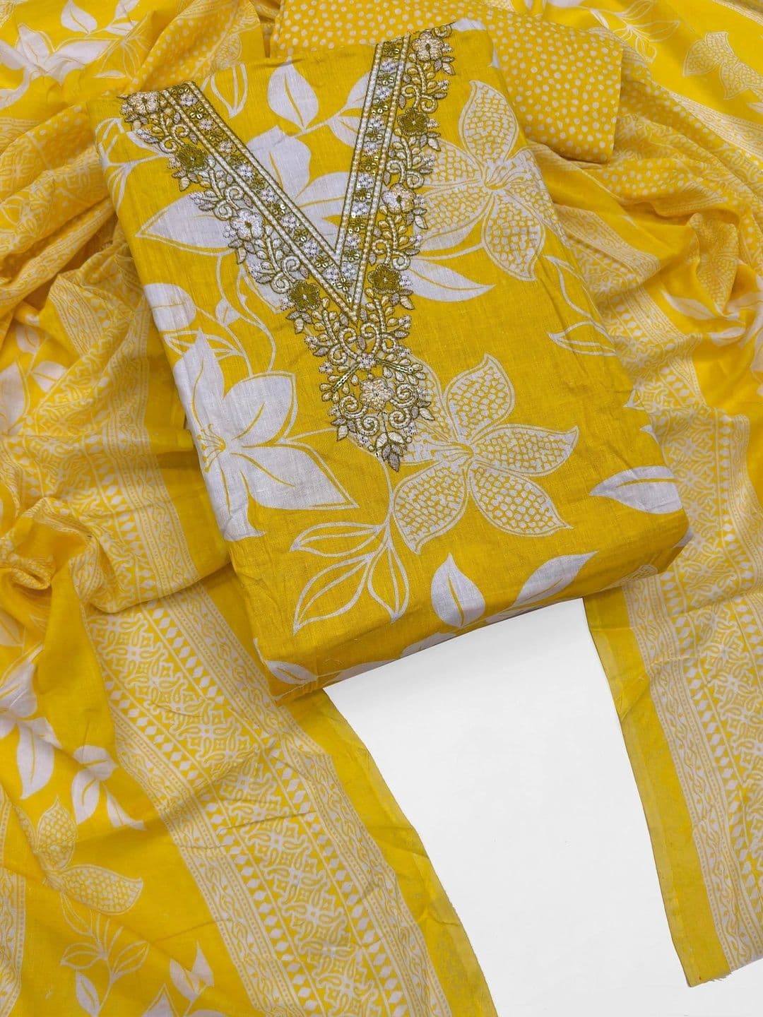 CLEMIRA Printed Pure Cotton Unstitched Dress Material thumbnail 3