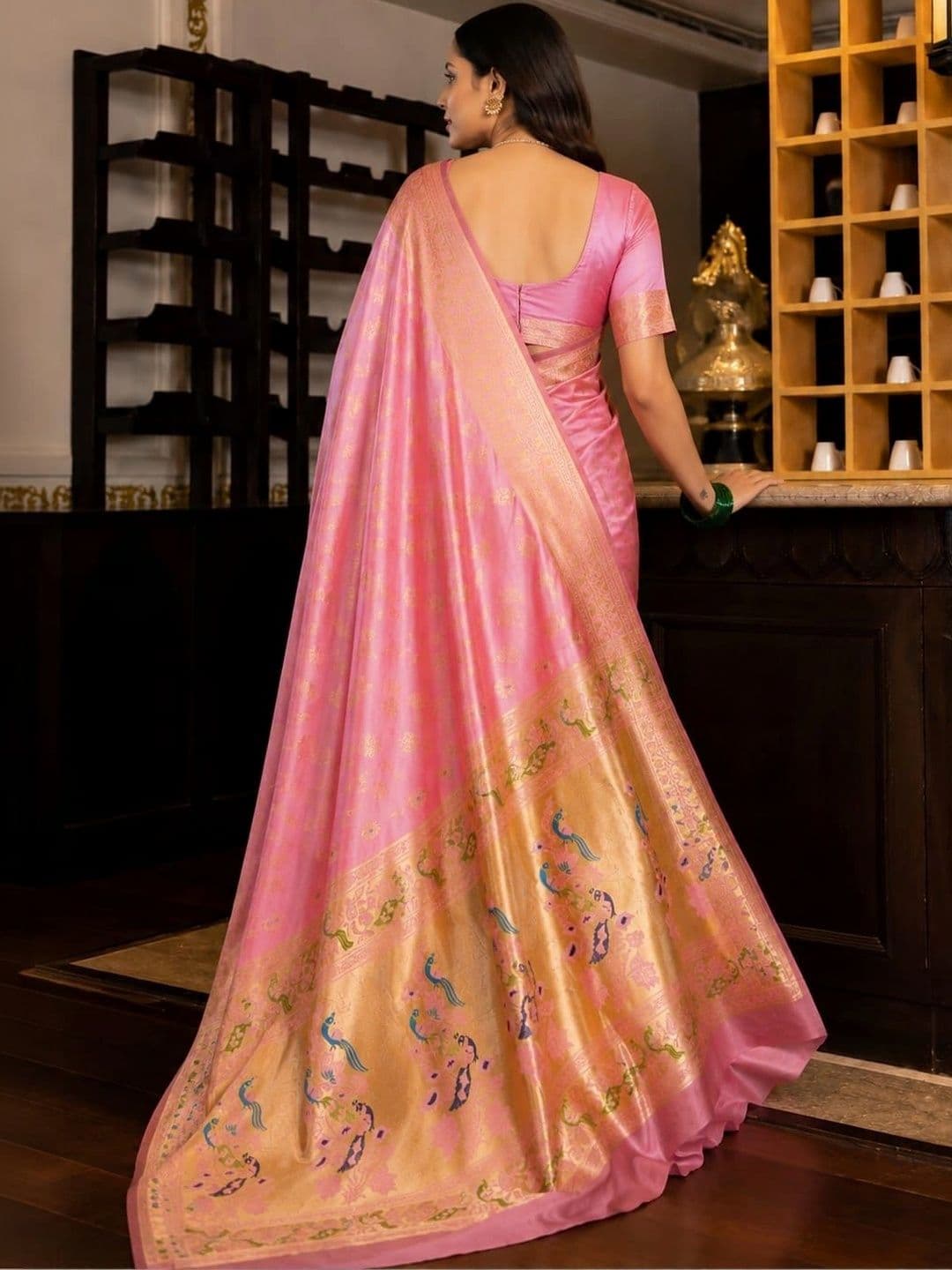 vastranagari Woven Design Zari Art Silk Designer Banarasi Saree thumbnail 4