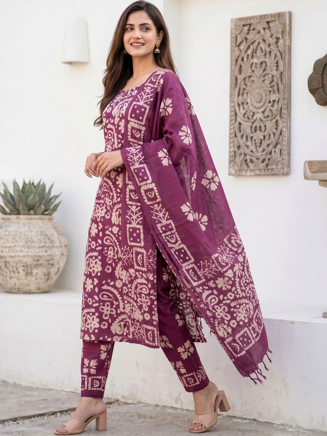 Mollika Printed Unstitched Dress Material thumbnail 4