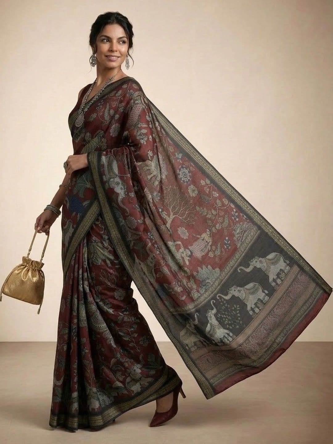 Anouk Ethnic Motifs Art Silk Saree thumbnail 5