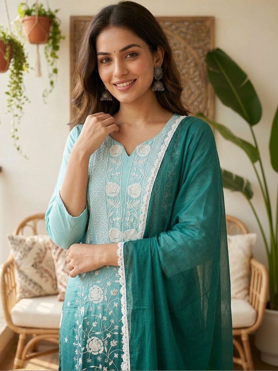 Anouk Women Ethnic Motifs Embroidered Regular Thread Work Pure thumbnail 5