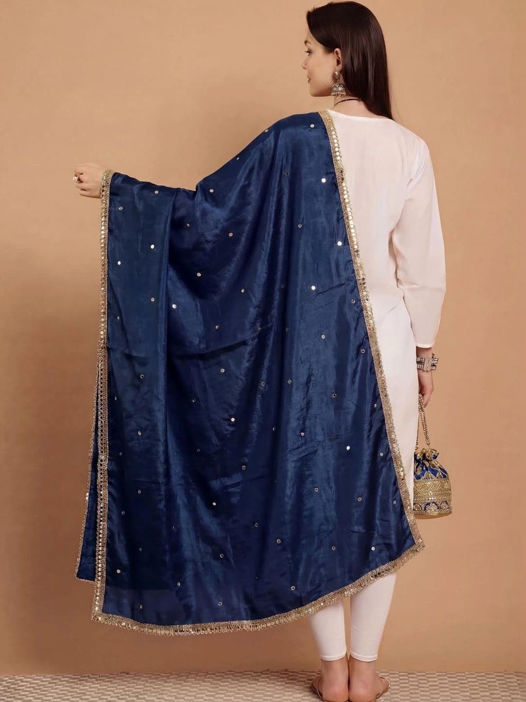 KALINI Dupatta with Mirror Work thumbnail 5