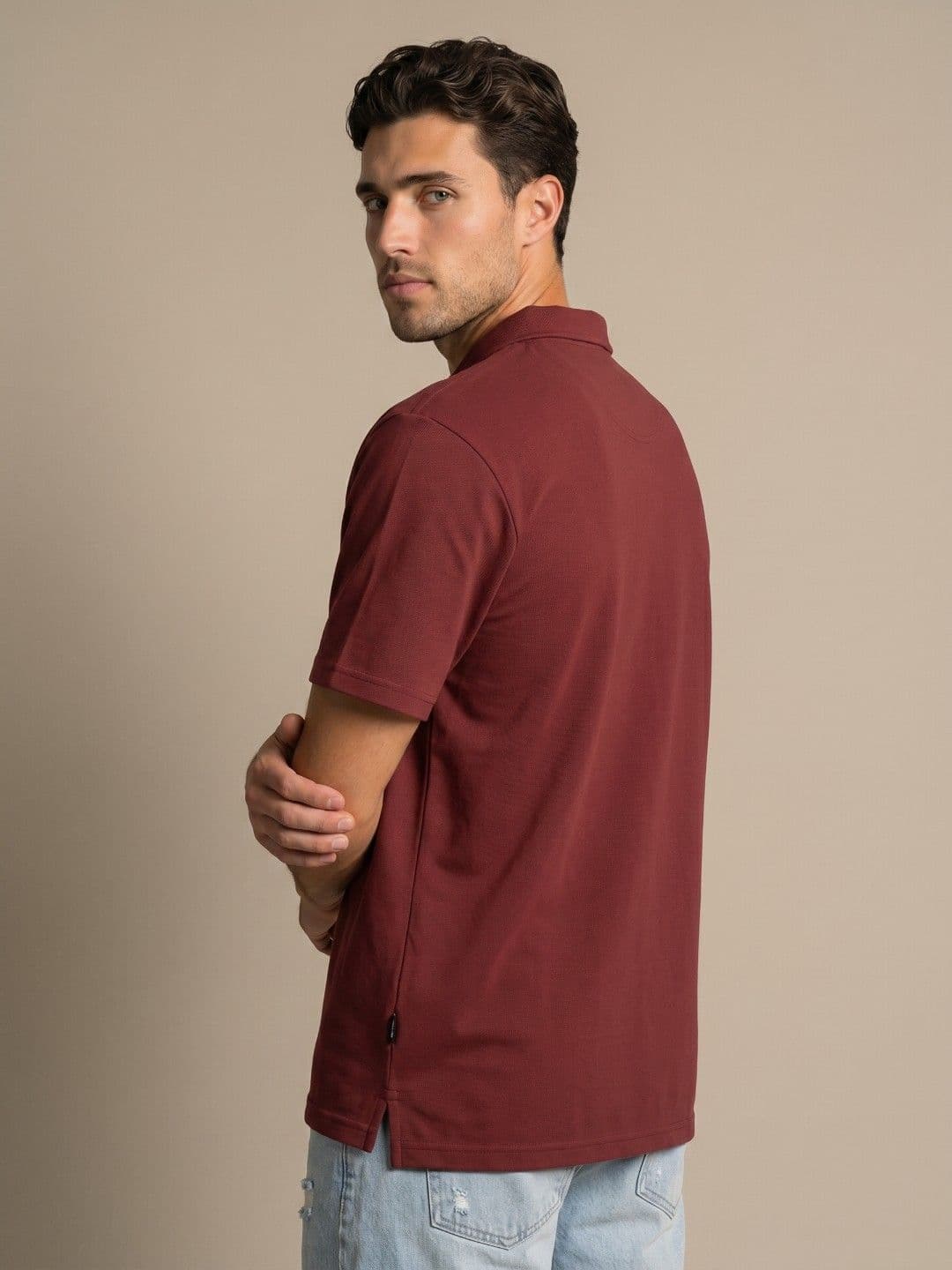 glitchez Polo Collar Drop-Shoulder Sleeves T-shirt thumbnail 5