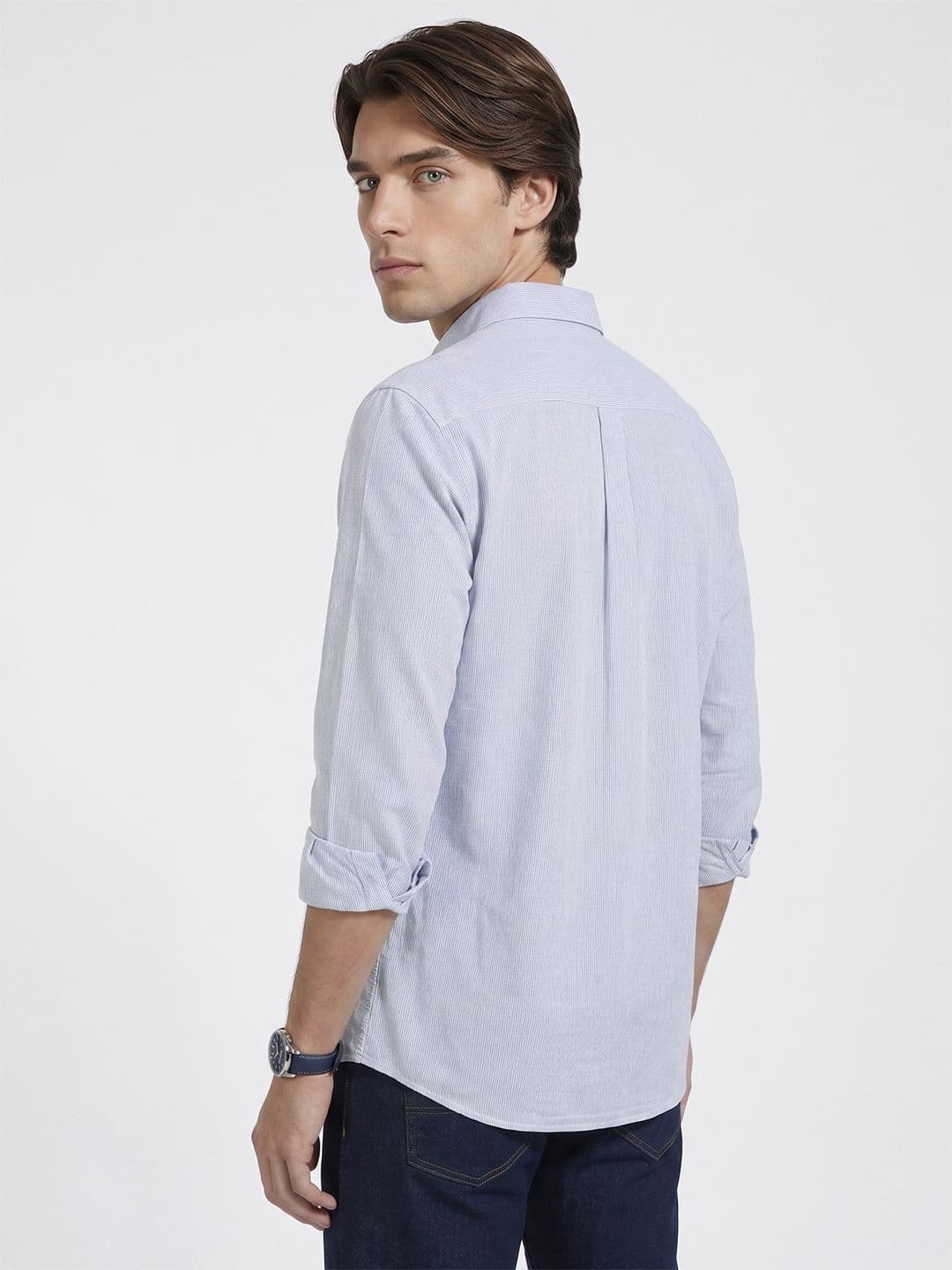 French Connection Striped Pure Cotton Casual Shirt thumbnail 3