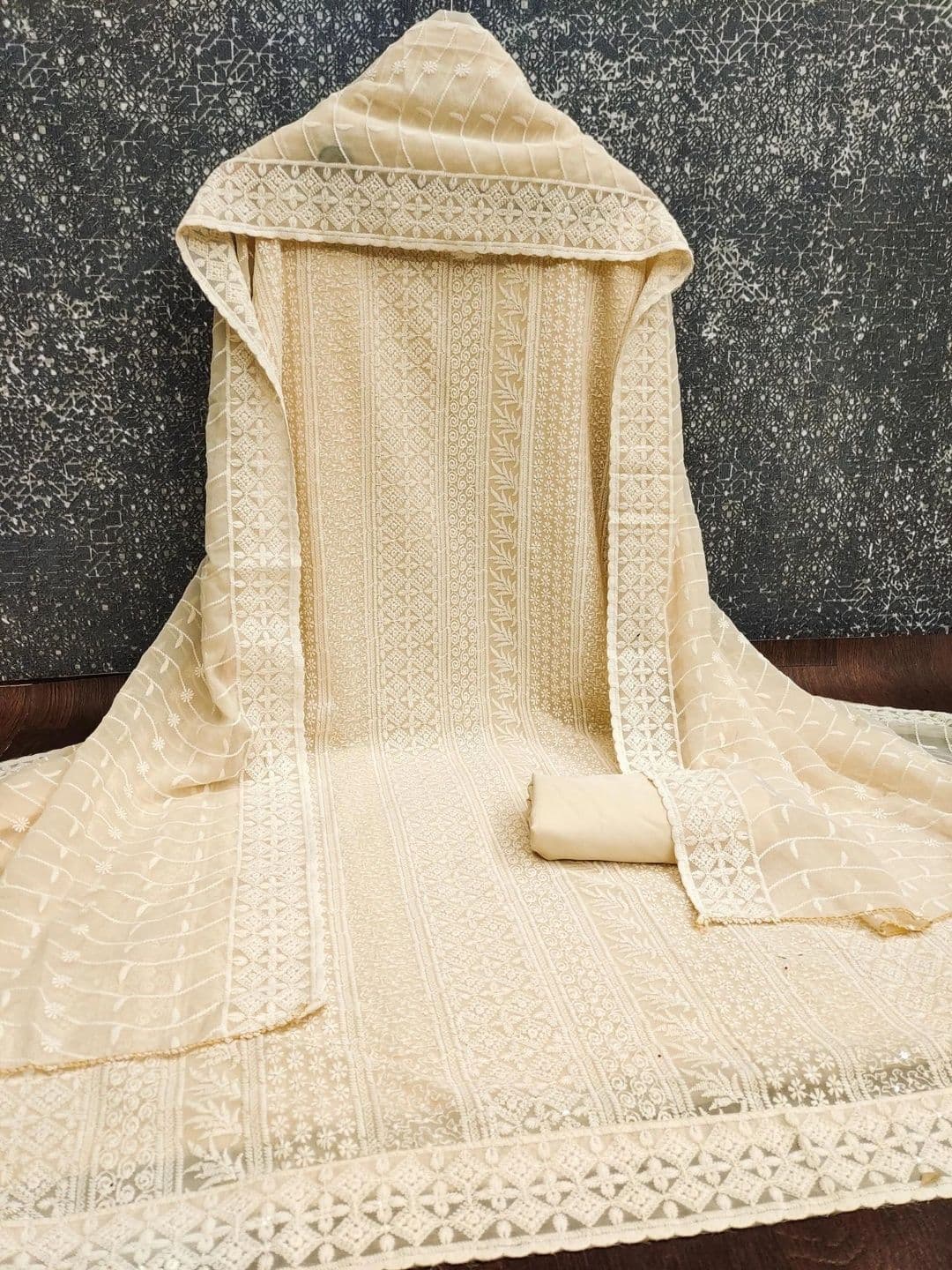 CLEMIRA Embroidered Unstitched Dress Material thumbnail 2