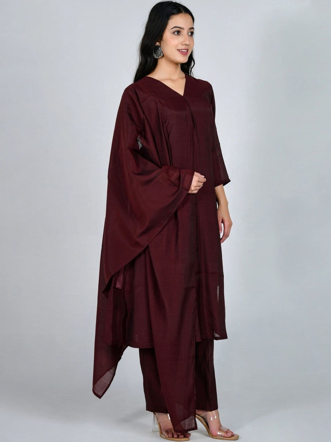 YOJINI Women Regular Kurta with Trousers & With Dupatta thumbnail 7
