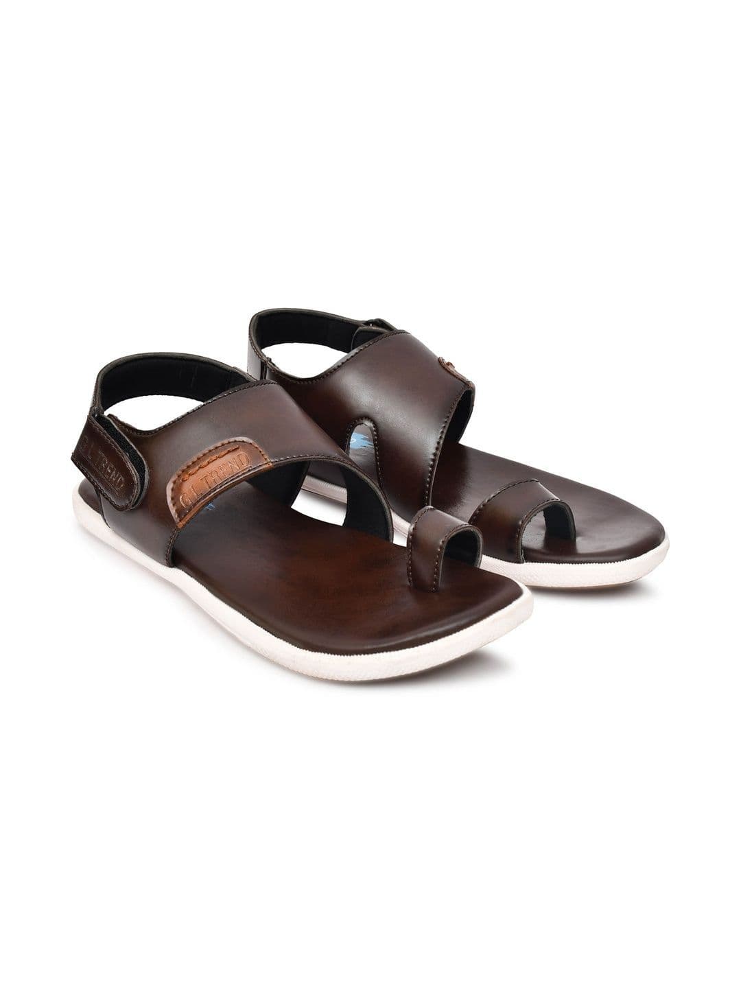G L Trend Men's Brown Casual Comfort Open Toe Slip-On Sandals thumbnail 6
