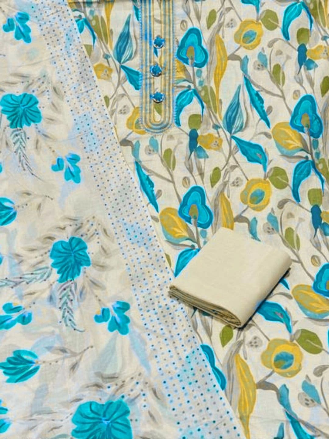 CLEMIRA Printed Pure Cotton Unstitched Dress Material thumbnail 4
