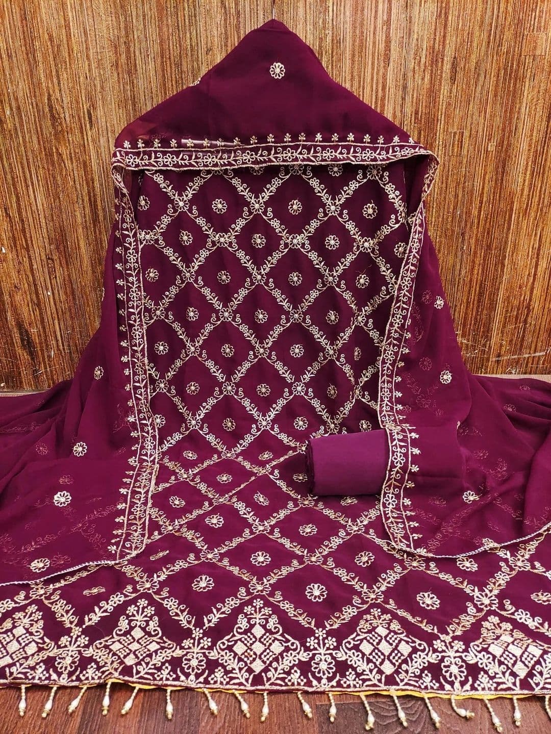 CLEMIRA Embroidered Unstitched Dress Material thumbnail 3