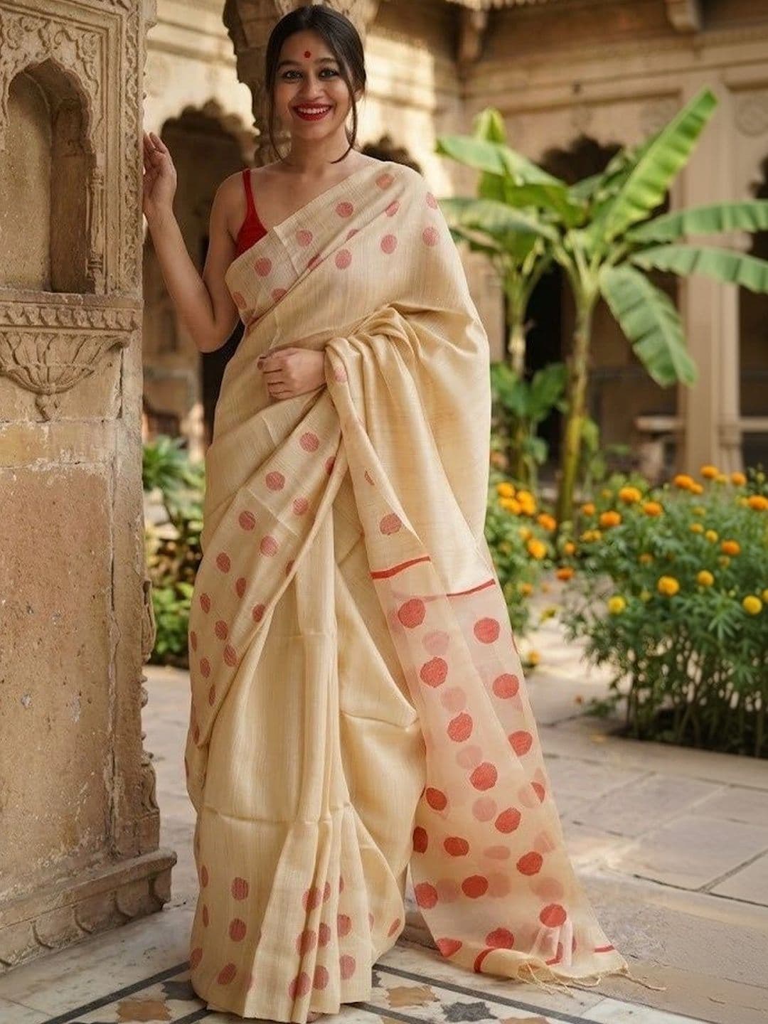 you shop we ship Woven Design Zari Art Silk Banarasi Saree - view 1