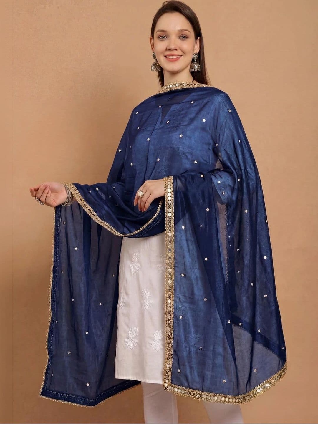 KALINI Dupatta with Mirror Work thumbnail 3