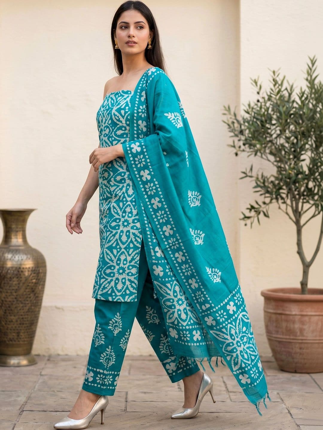 Mollika Printed Unstitched Dress Material thumbnail 2