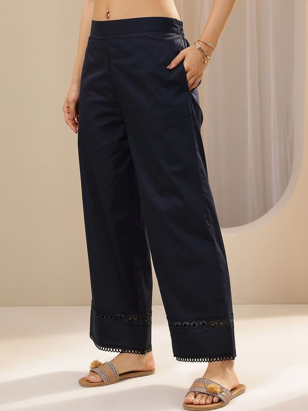 Libas Women Embellished Ethnic Palazzos thumbnail 3