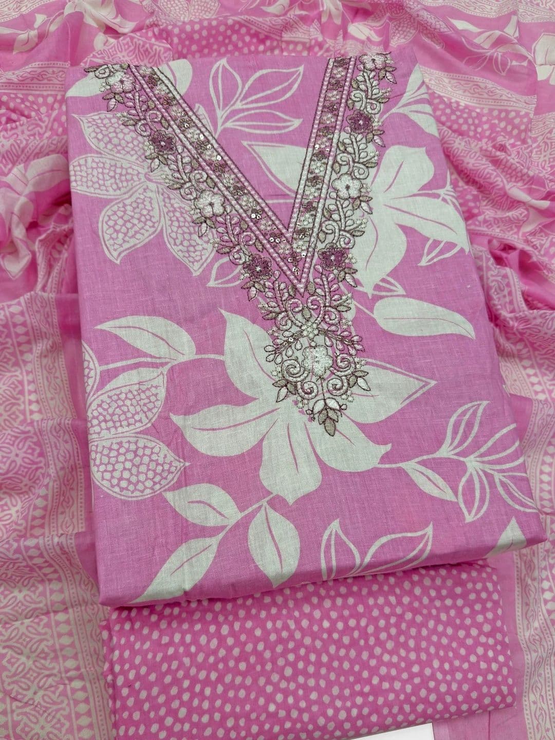 CLEMIRA Printed Pure Cotton Unstitched Dress Material thumbnail 5