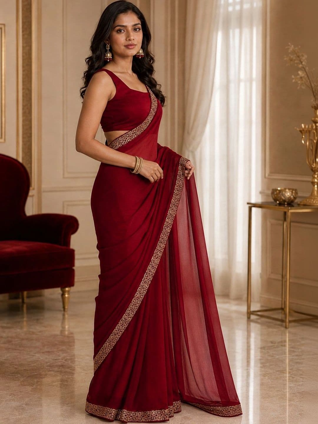 IKSHARA Woven Design Zari Saree thumbnail 4