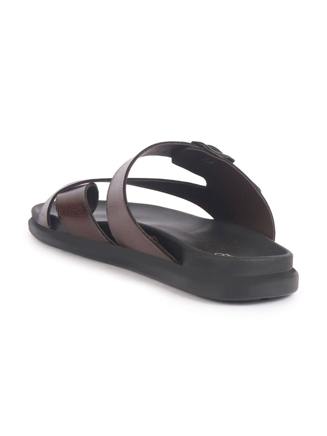 FAUSTO Men PU Comfort Brown  Toe Ring Kolhapuri Sandals thumbnail 4