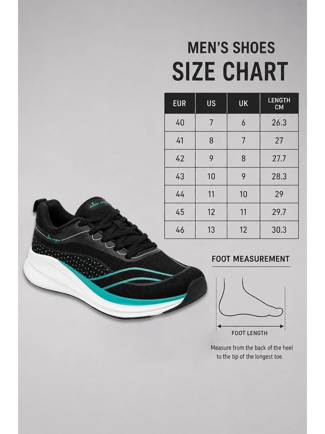 Allen Cooper Men Mesh Running Shoes thumbnail 3