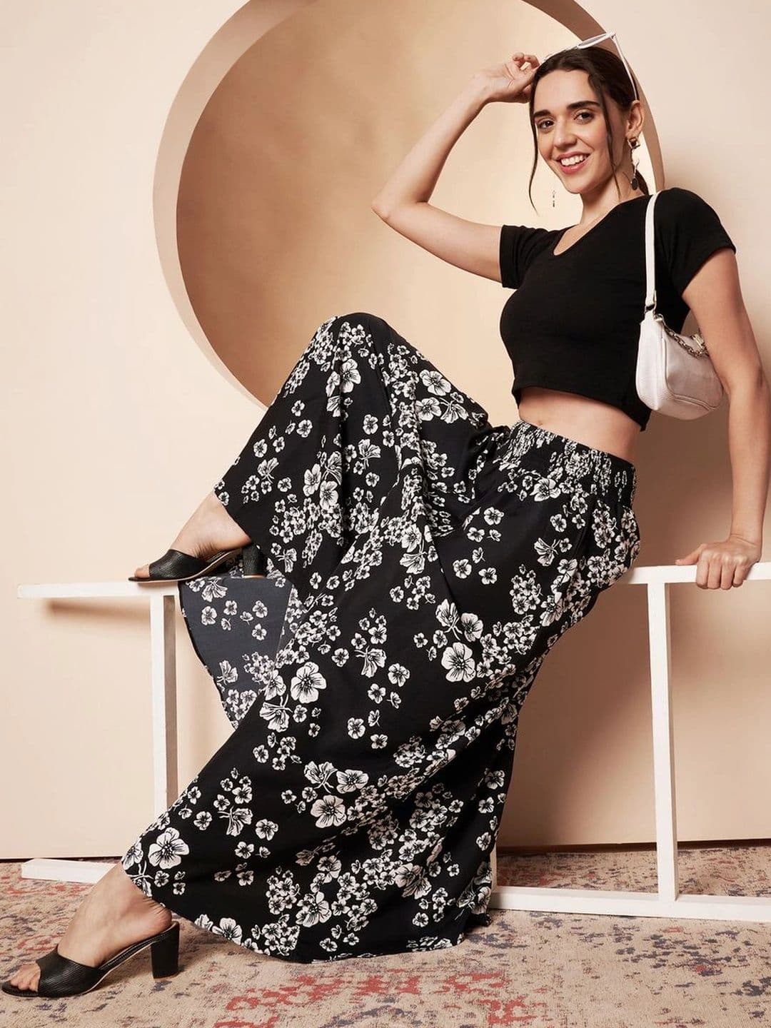 CORSICA Women Floral Printed Palazzos thumbnail 5
