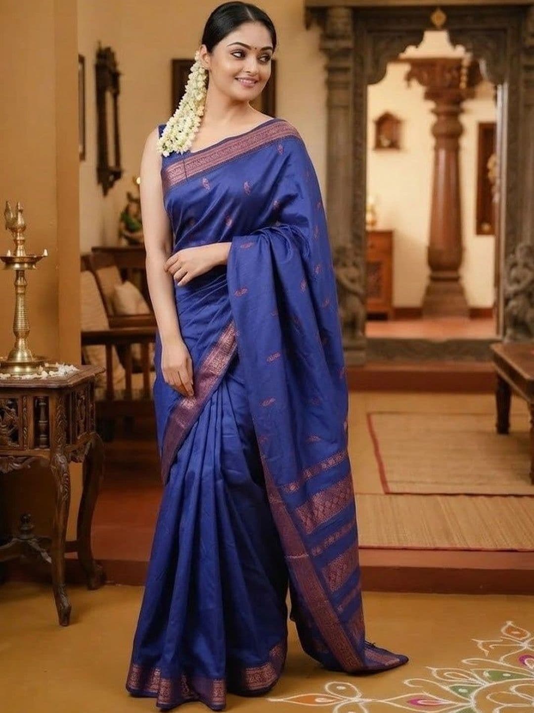 YASHASVI FASHION Striped Zari Art Silk Banarasi Saree - view 1