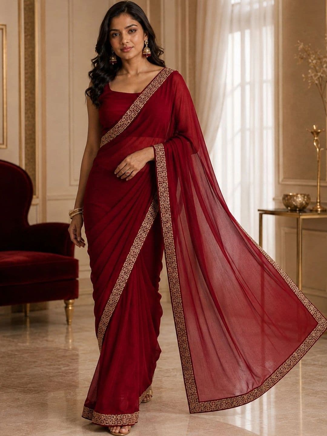 IKSHARA Woven Design Zari Saree thumbnail 5