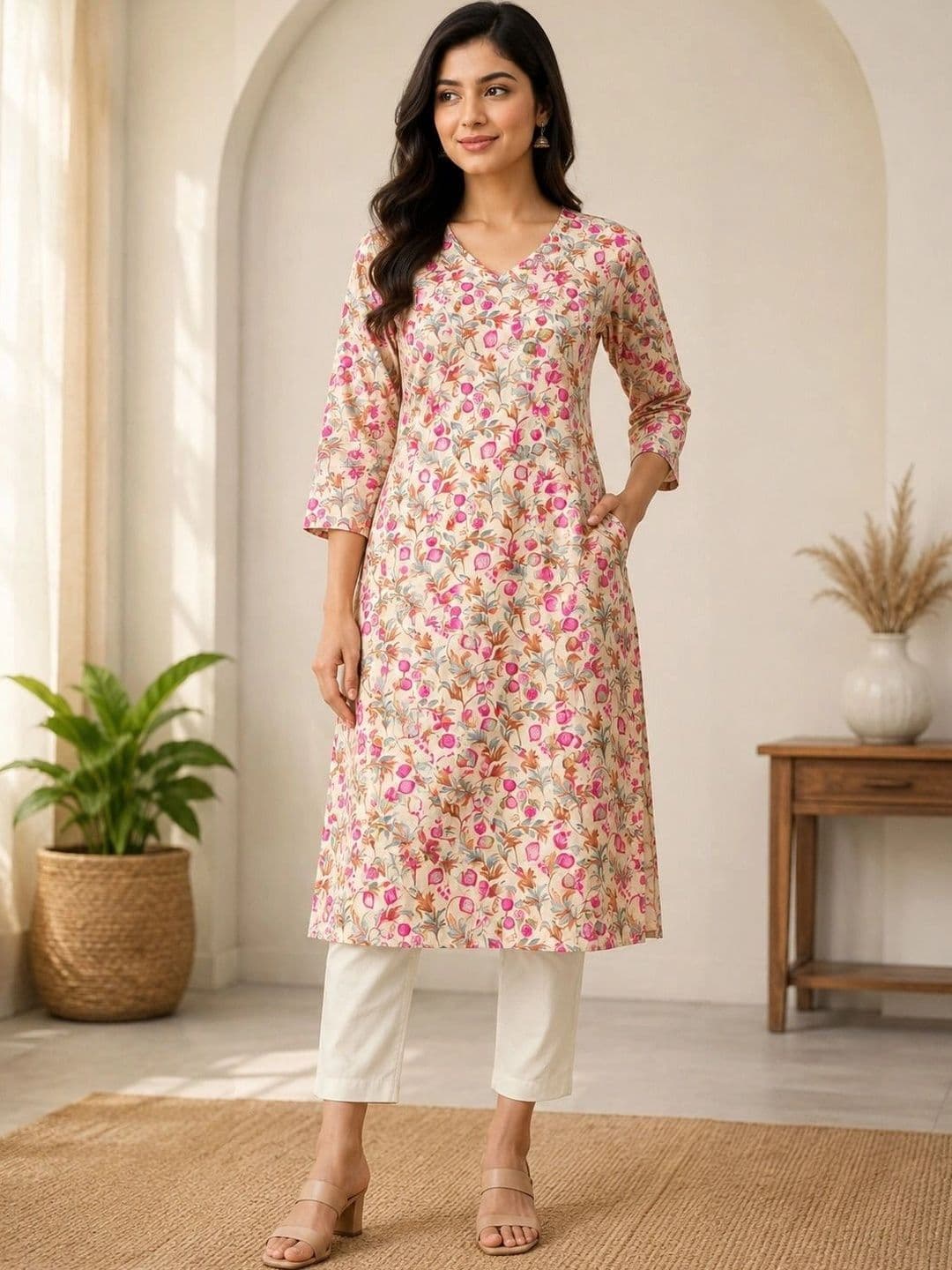 Anouk Women Floral Printed Floral Kurta thumbnail 4