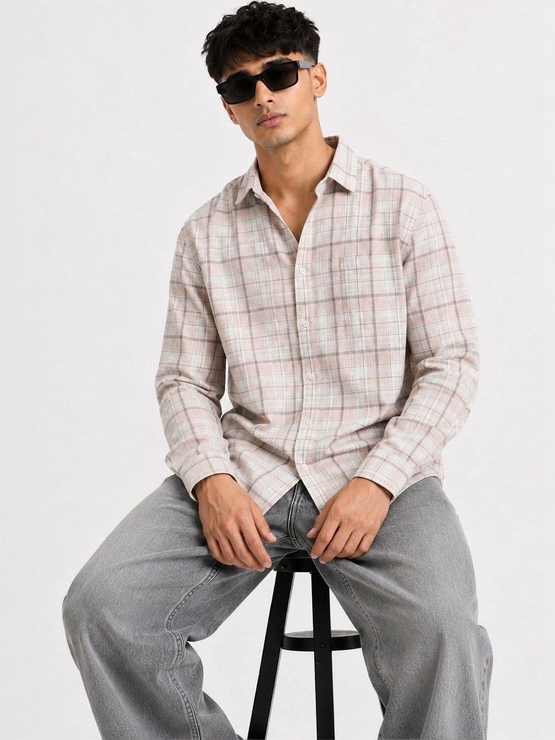 Yarndaze Men Tartan Checks Checked Casual Shirt - view 1