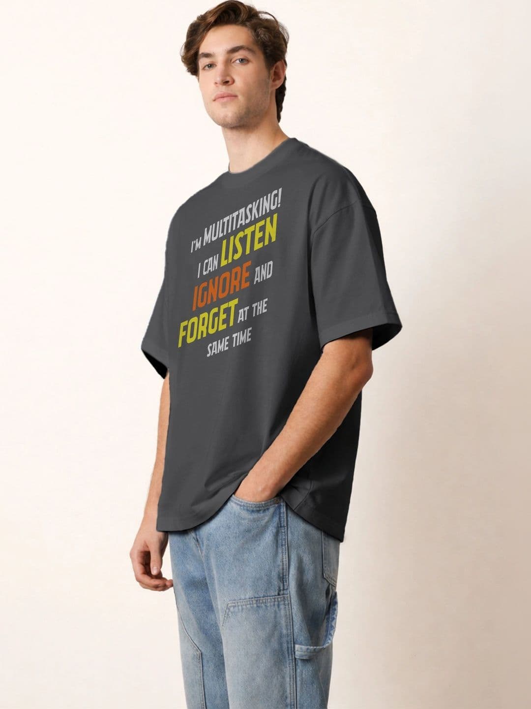 Moda rapido X TOGS & TERRE Men Typography Printed Organic Cotton Blend T-shirt - view 1