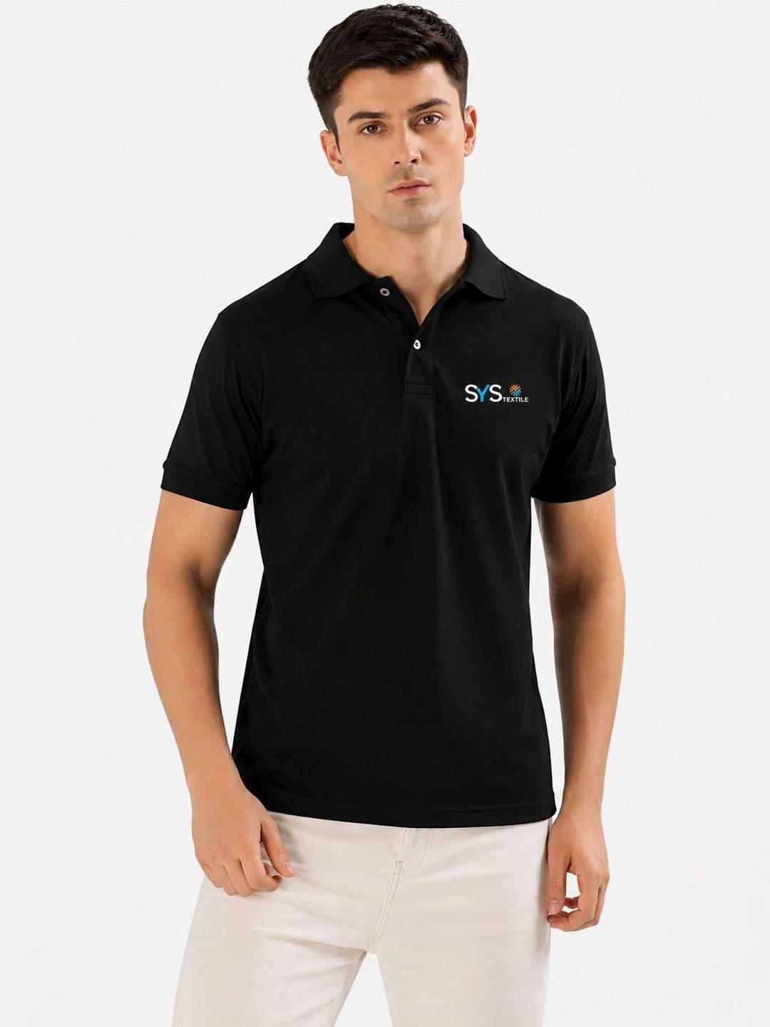 Sys Textile Men Cotton Polo Collar Short Sleeves T-shirt thumbnail 5