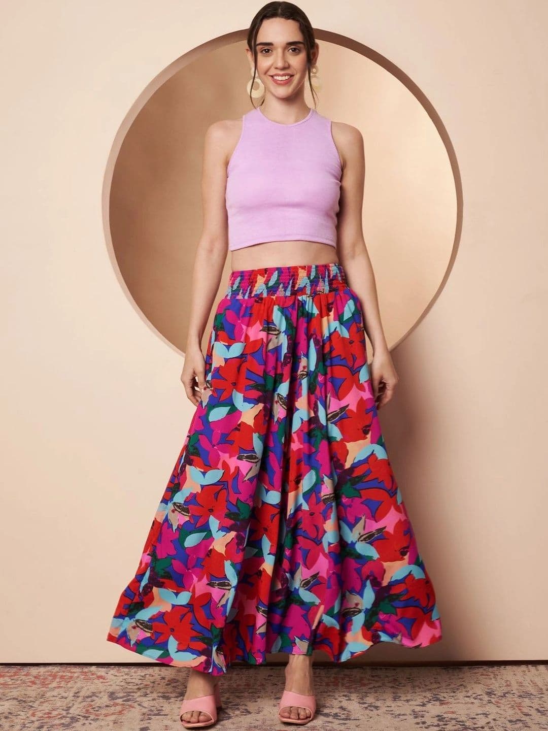 CORSICA Women Floral Printed Palazzos thumbnail 4