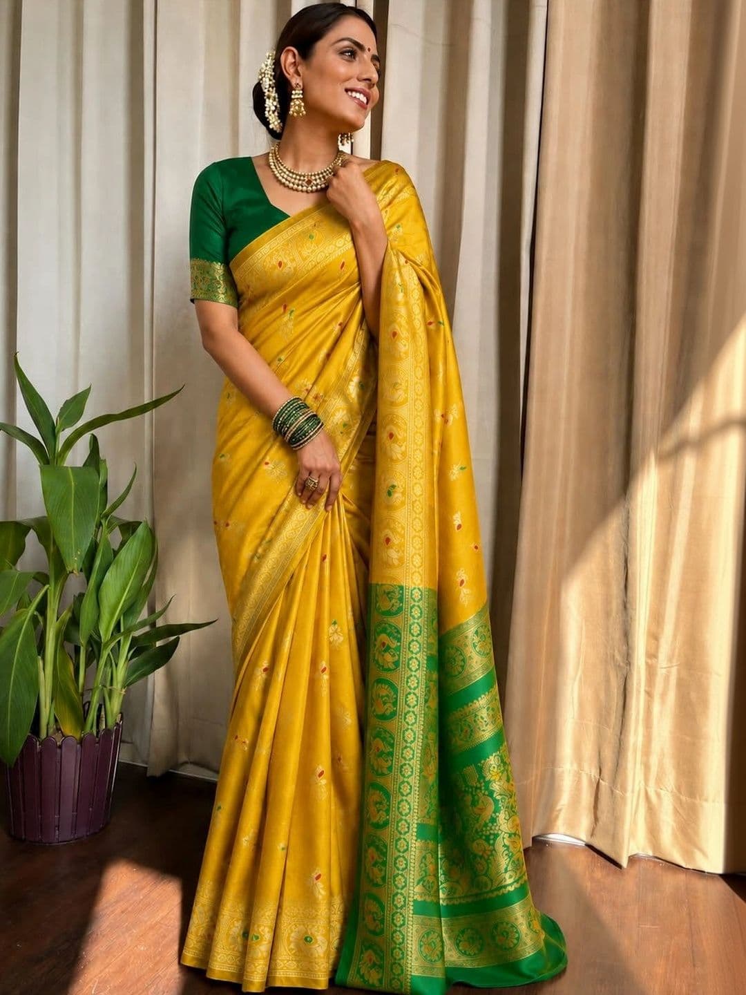 Veera Collection Woven Design Zari Art Silk Designer Banarasi Saree - view 1