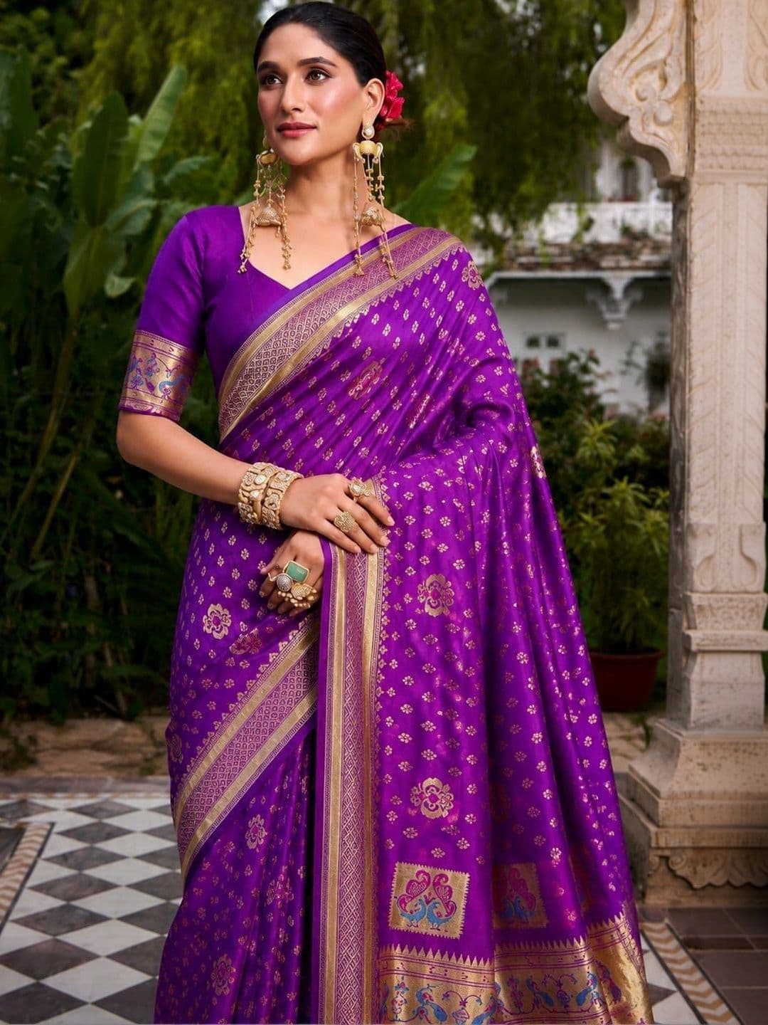 Veera Collection Woven Design Zari Art Silk Designer Banarasi Saree - view 1