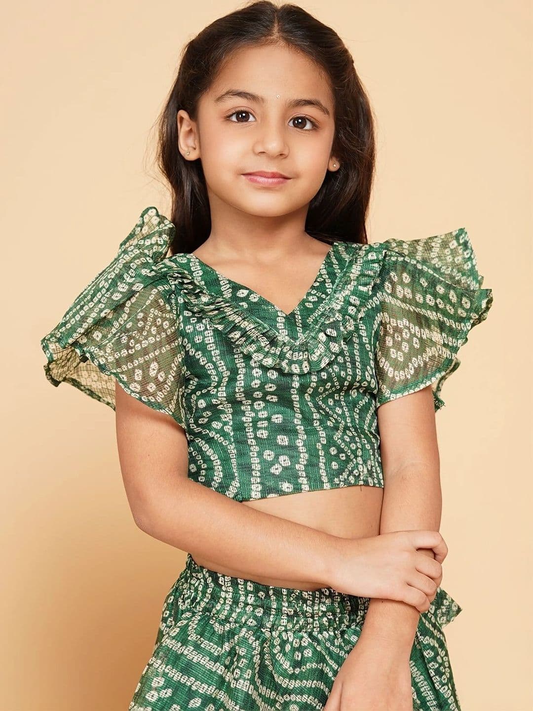 Laad Girls Printed Ready to Wear Lehenga & thumbnail 5