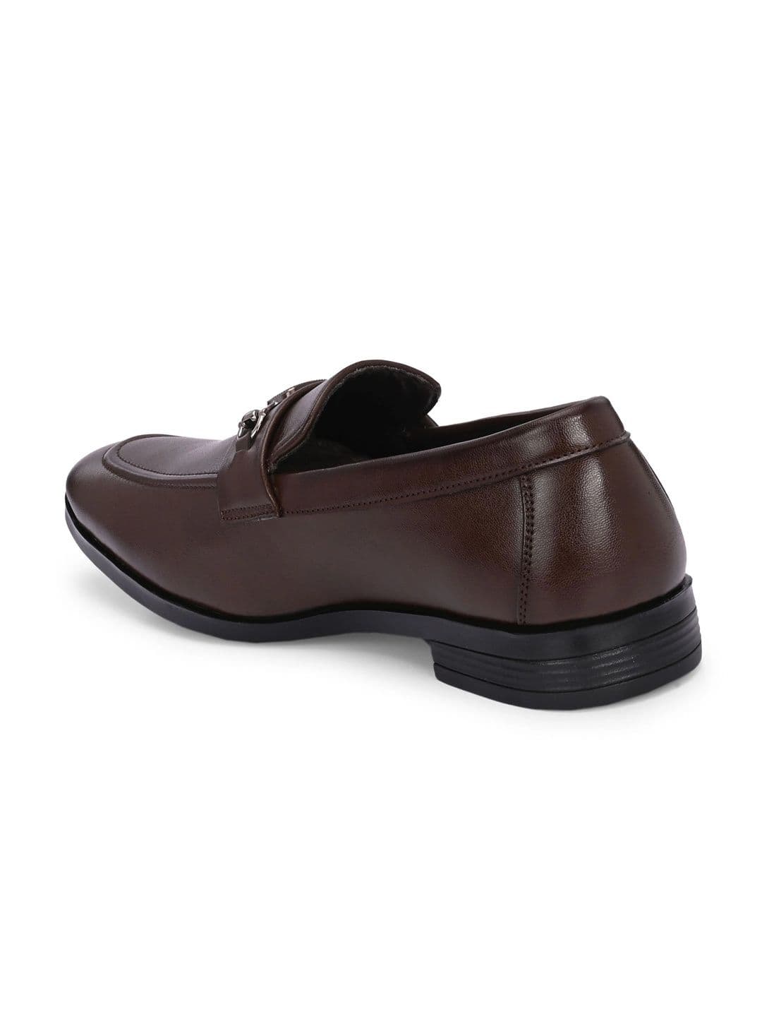 Azzaro Black Synthetic Leather Round Toe Slip-On Formal Loafers thumbnail 5